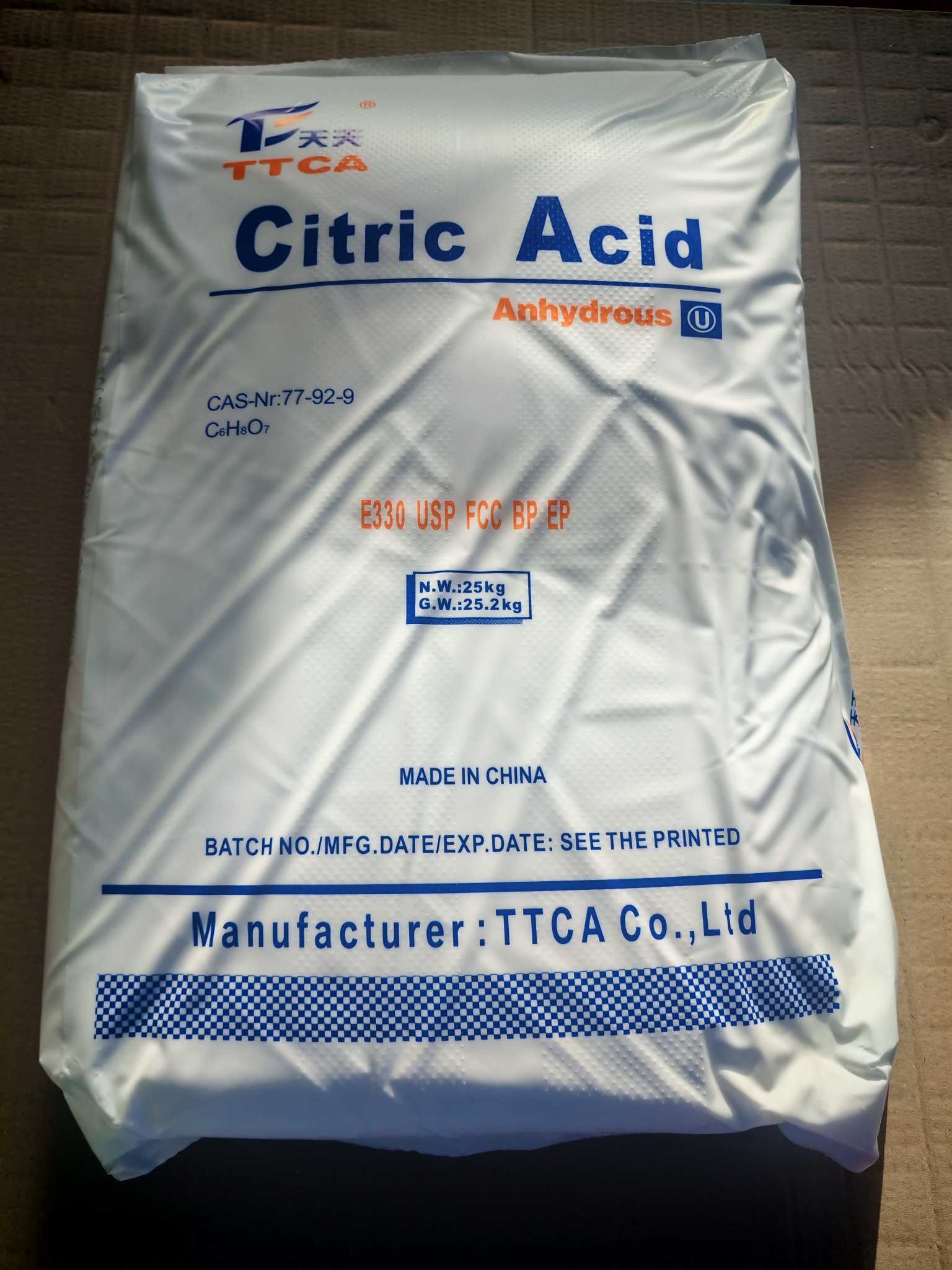 Food Additives Grade Acidifiers Flavoring Agents Citric Acid 
